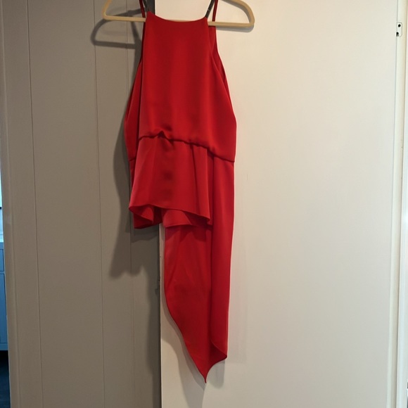 TRENDING SALE Halston Heritage red evening top size 10.. - Picture 2 of 11